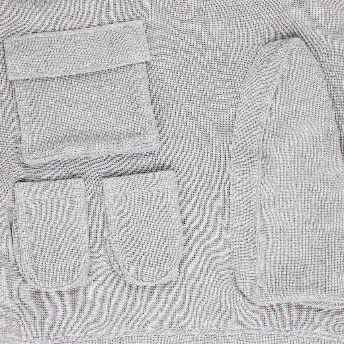 GRAY MULTI POCKET SWEATSHIRT