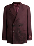 ETRO double-breasted jacket with placed motif