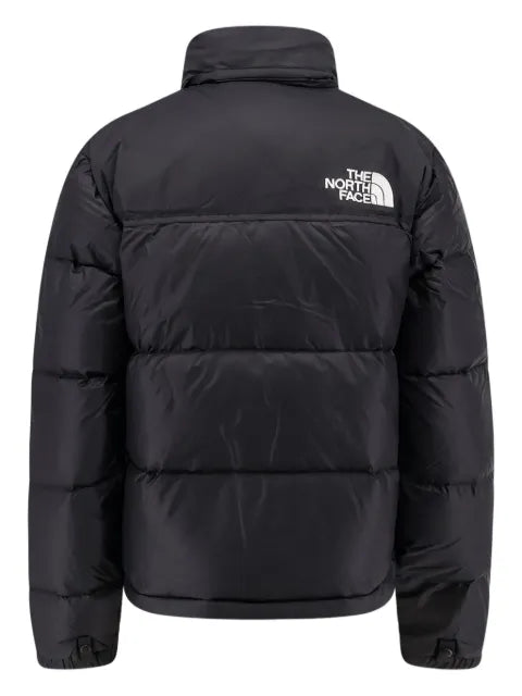 The North Face logo-embroidered puffer jacket