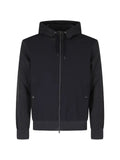 Herno ribbed-knit panelled hooded jacket