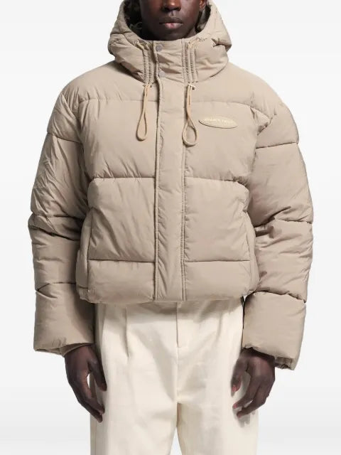 Bram’s Fruit logo-patch hooded puffer jacket