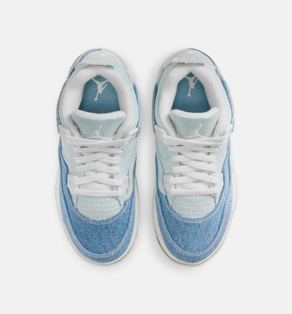 Air Jordan 4 Retro “Worn Blue” Preschool Lifestyle Shoes (PS)