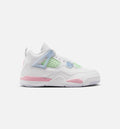 Air Jordan 4 Retro Medium Soft Pink – Preschool Lifestyle Shoe in White/Medium Soft Pink/Half Blue