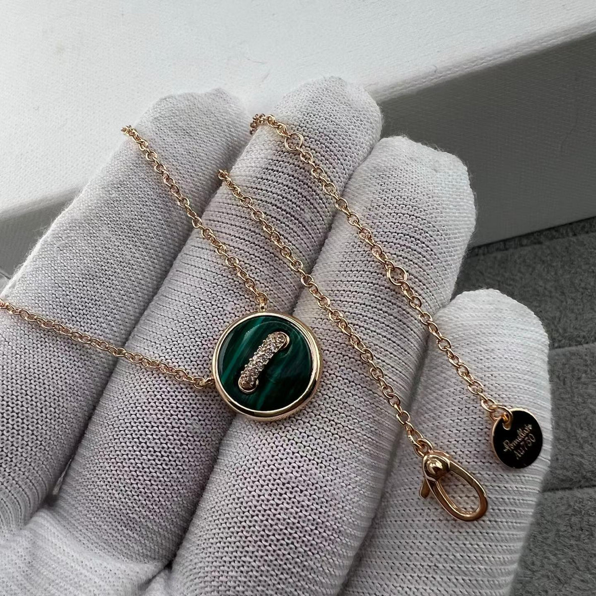 Pomellato Style Lock Cubic Zirconia Necklace