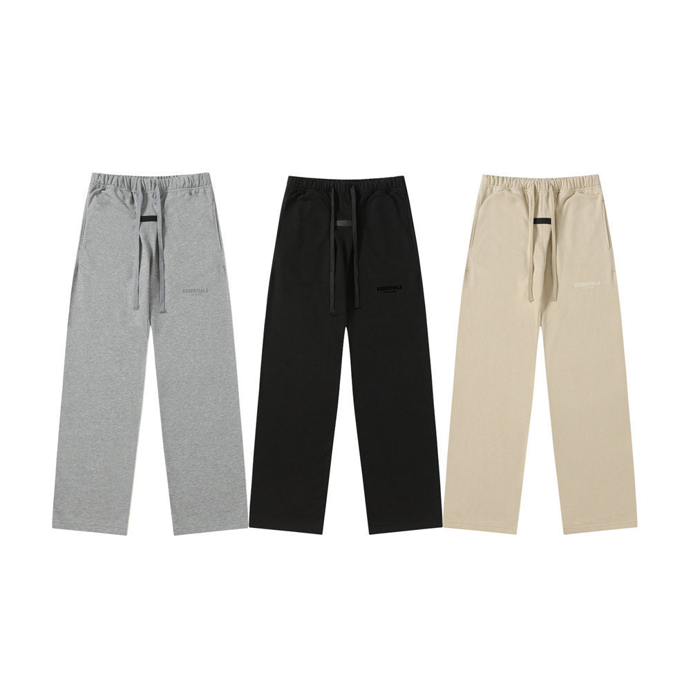 Fear Of God Essentials Flocked Logo Drawstring Straight Leg Sweatpants