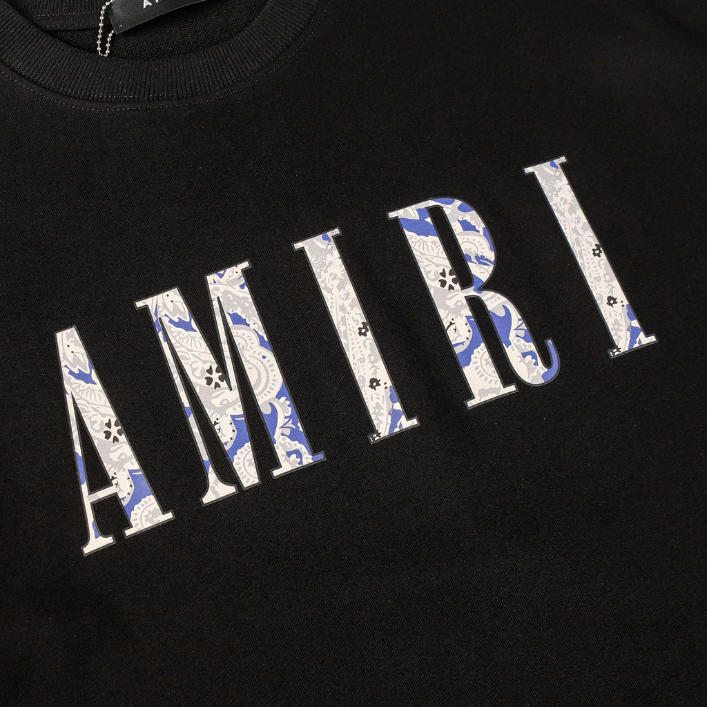 Amiri Logo Letter Dragon Angel Eagle Crewneck Sweatshirt Streetwear