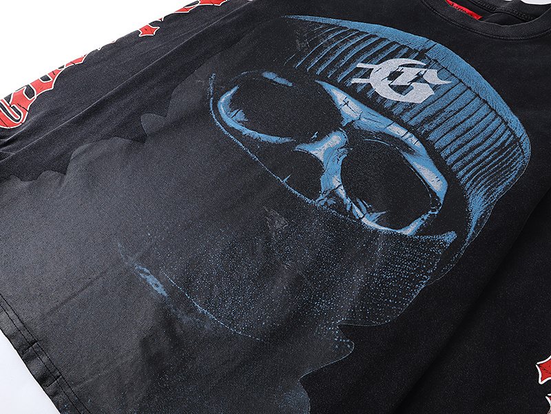 Godspeed Washed Black Graphic Long-Sleeve T-Shirt