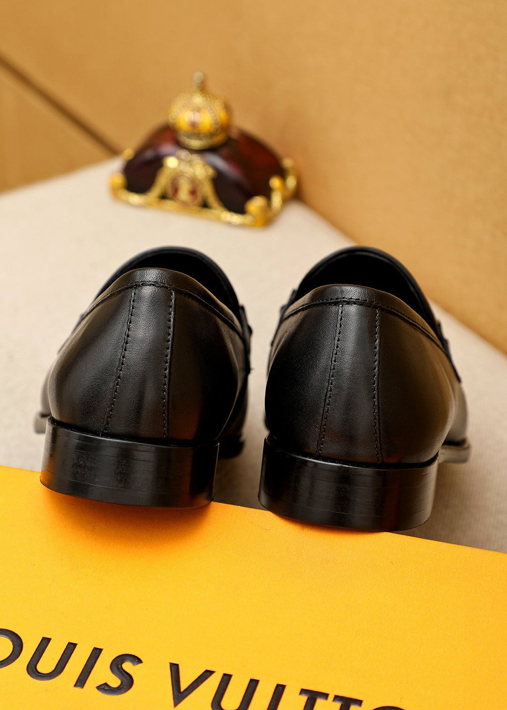Louis Vuitton Black Leather Loafers