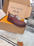 Louis Vuitton Burgundy Monogram Low-Top Sneakers