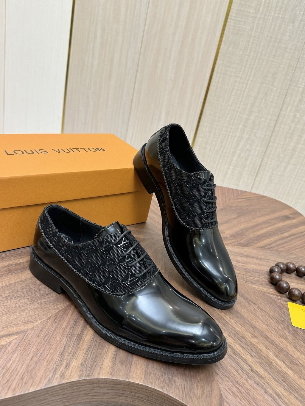Louis Vuitton Men's Textured Vamp Lace-Up Dress Shoes