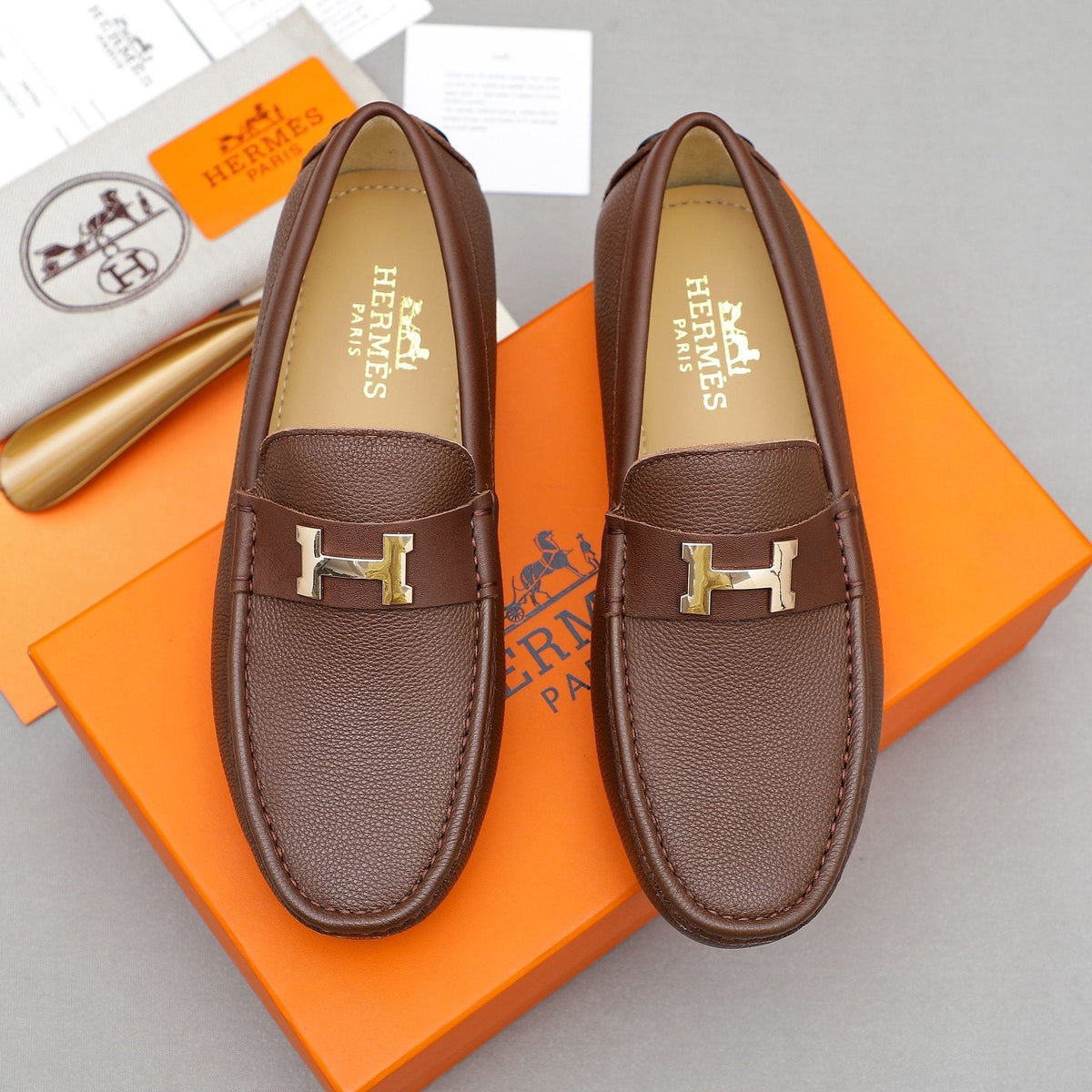 Hermès H-Hardware Slip-On Loafers